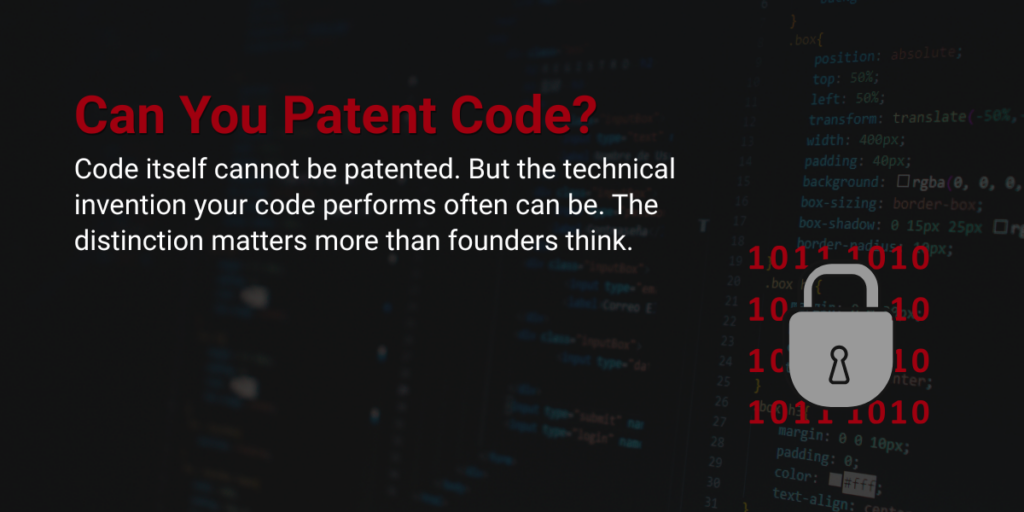 can you patent code